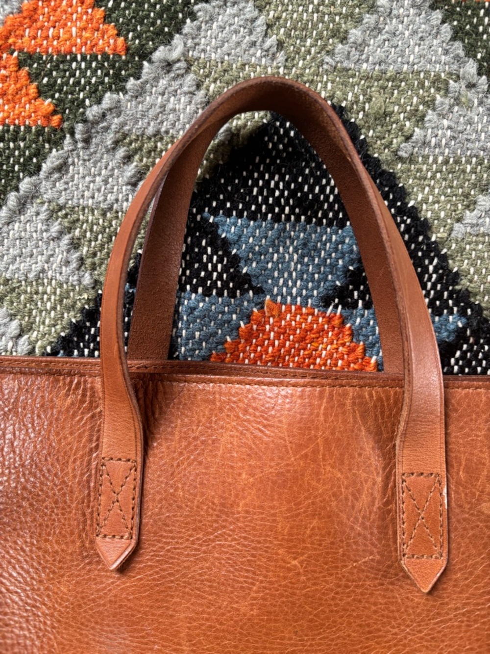 Madewell Zip-Top Transport Carryall Tote in English Saddle Brown - Picture 3 of 8